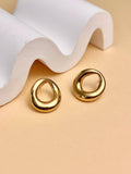 Boucle d'Oreille Rond en Acier Inoxydable