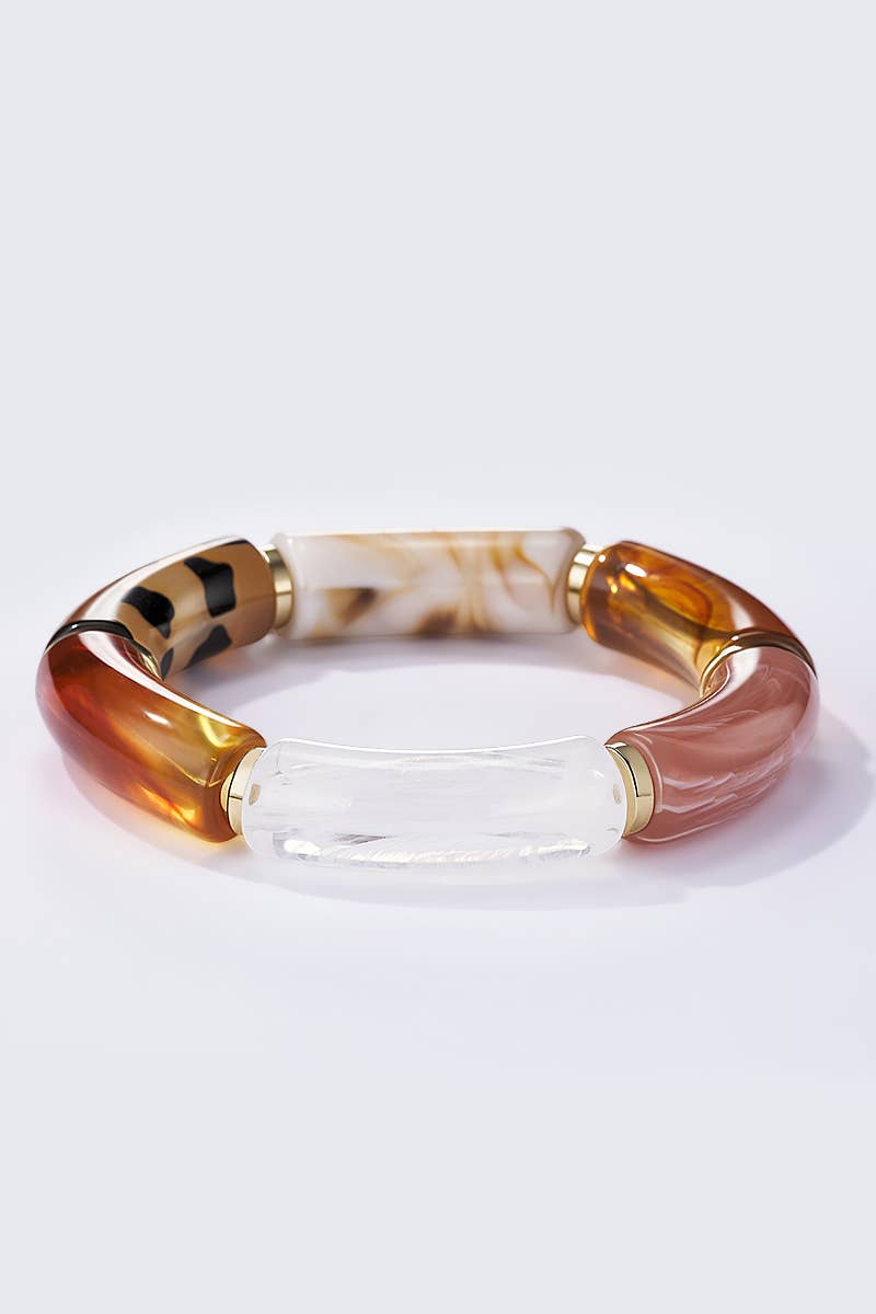 Bracelet élastique Julia Camel - BisouBijoux