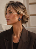 Boucles d'oreilles flore en acier inoxydable