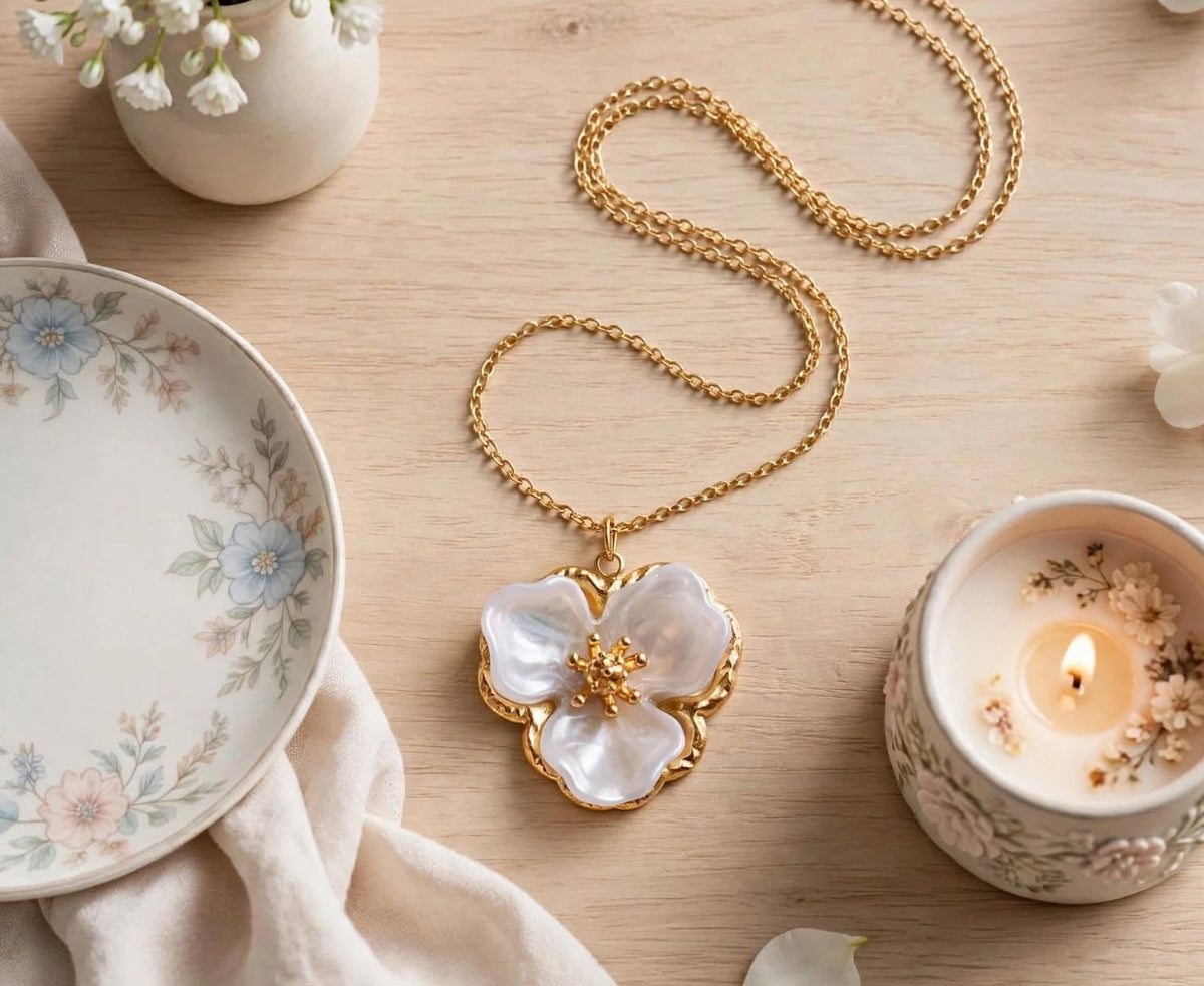 Collier Daria , acier inoxydable et résine grise