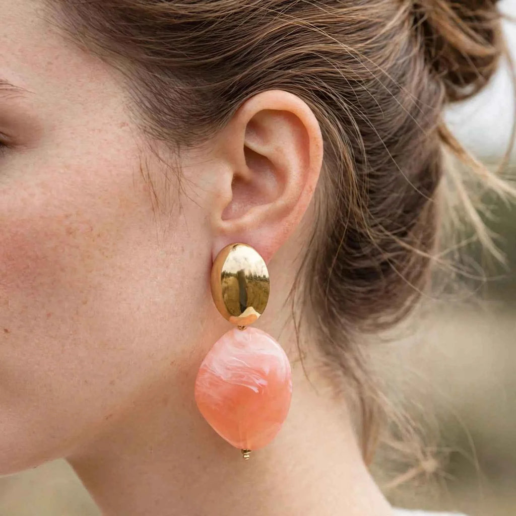 Boucles d’oreilles Rebecca corail