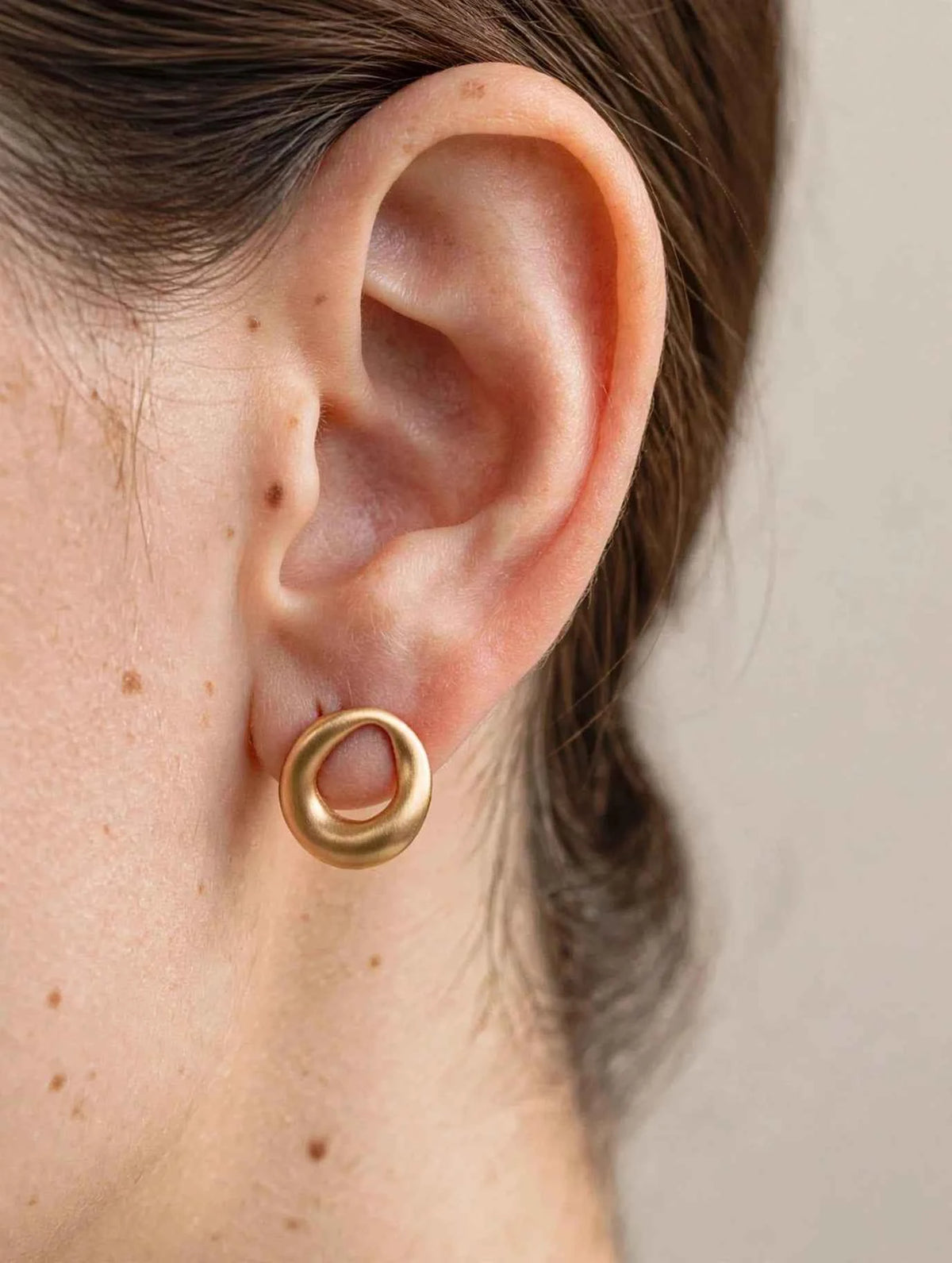 Boucle d'Oreille Rond en Acier Inoxydable