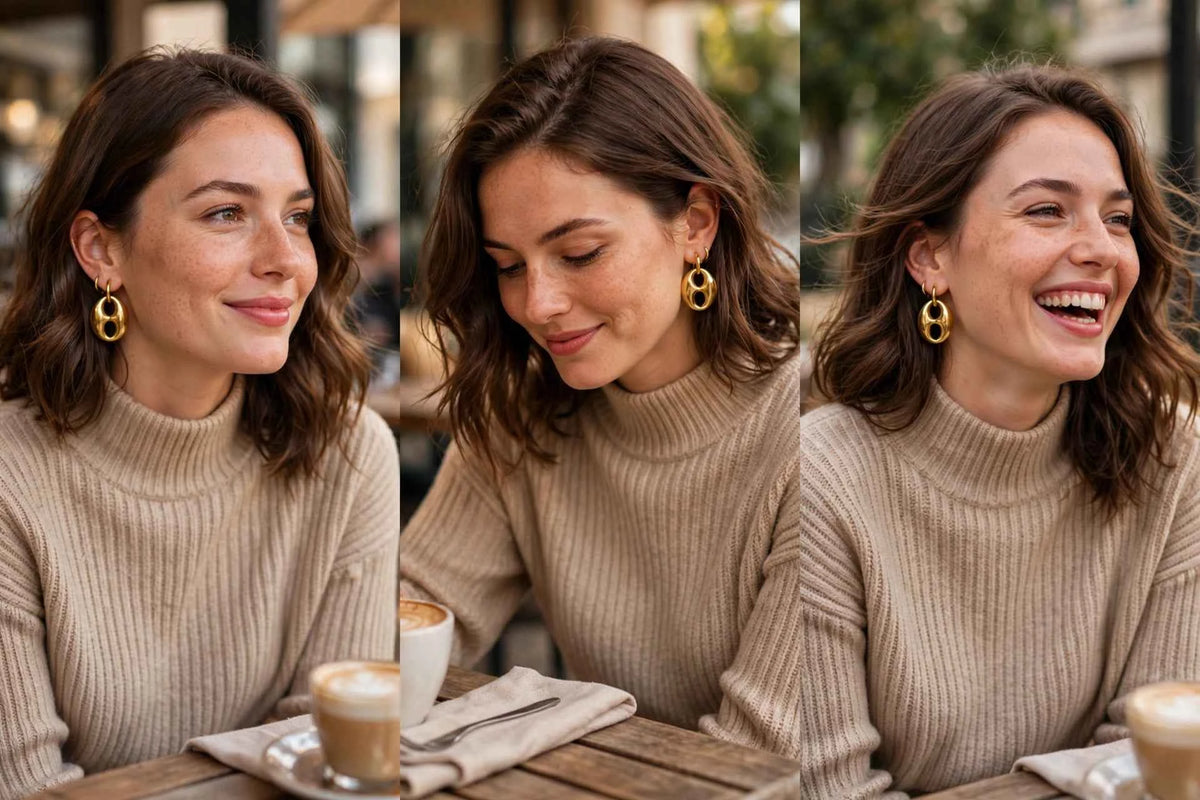 Boucles Soraya - Maille grain de café