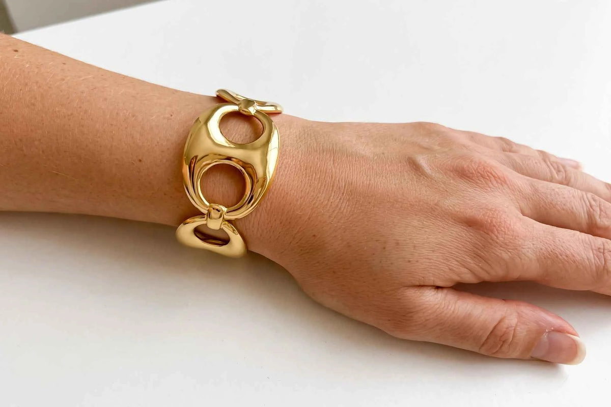 Manchette Noa - Maille grain de café Sculpturale