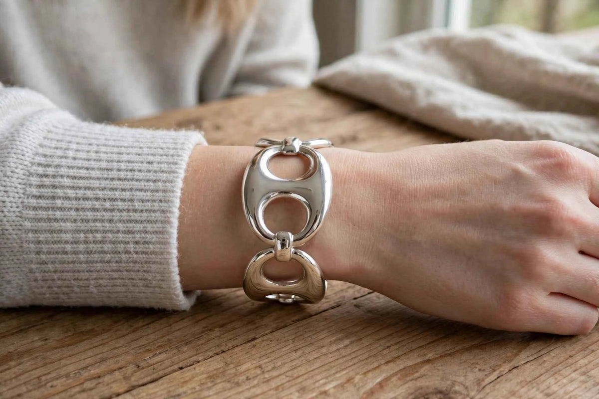 Manchette Noa - Maille grain de café Sculpturale