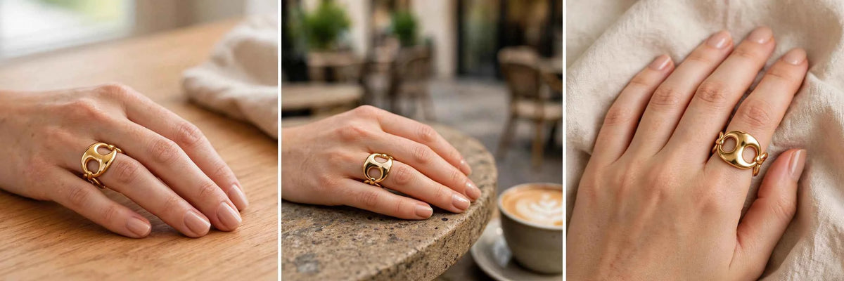 Bague MAÉ - Maille grain de café