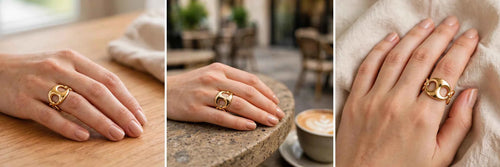 Bague MAÉ - Maille grain de café