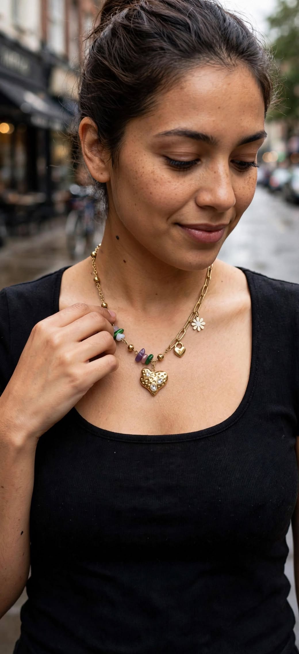 Collier Perla | Acier Inoxydable Doré | BisouBijoux
