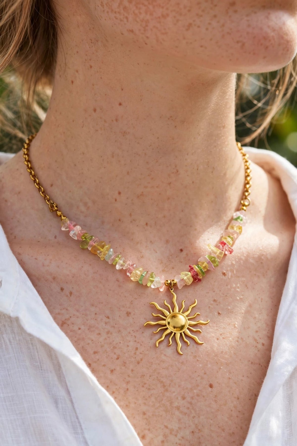 Collier Solania- Acier inoxydable -Doré| BisouBijoux