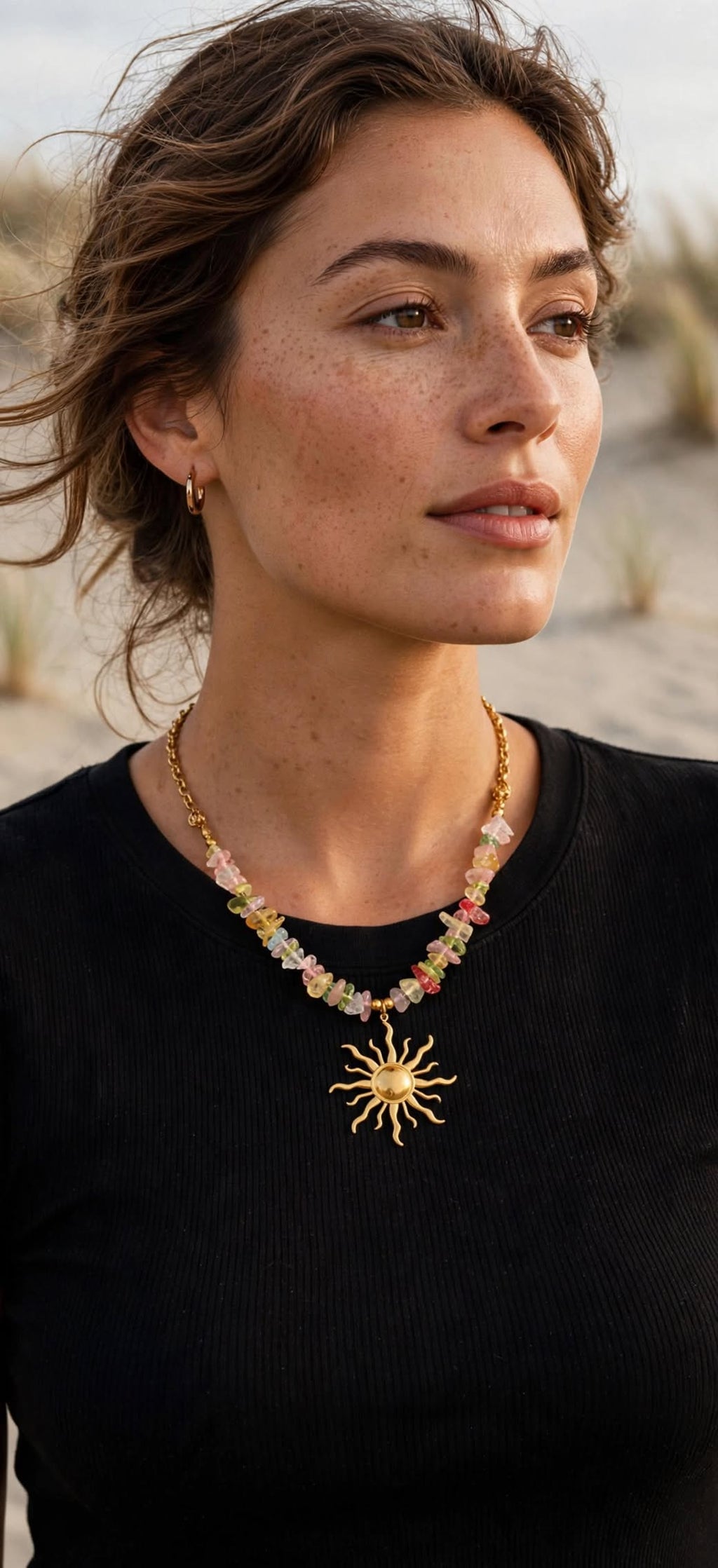 Collier Solania- Acier inoxydable -Doré| BisouBijoux
