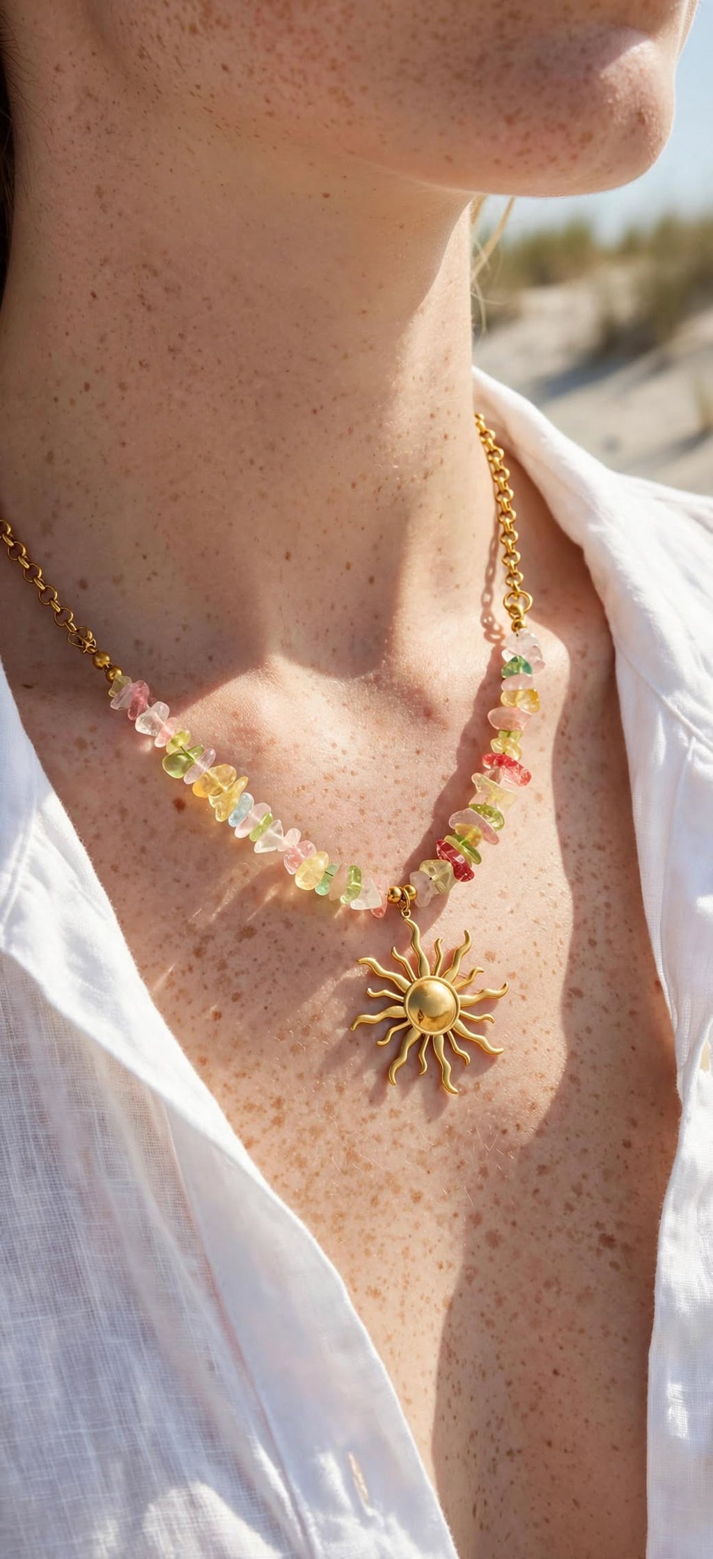 Collier Solania- Acier inoxydable -Doré| BisouBijoux
