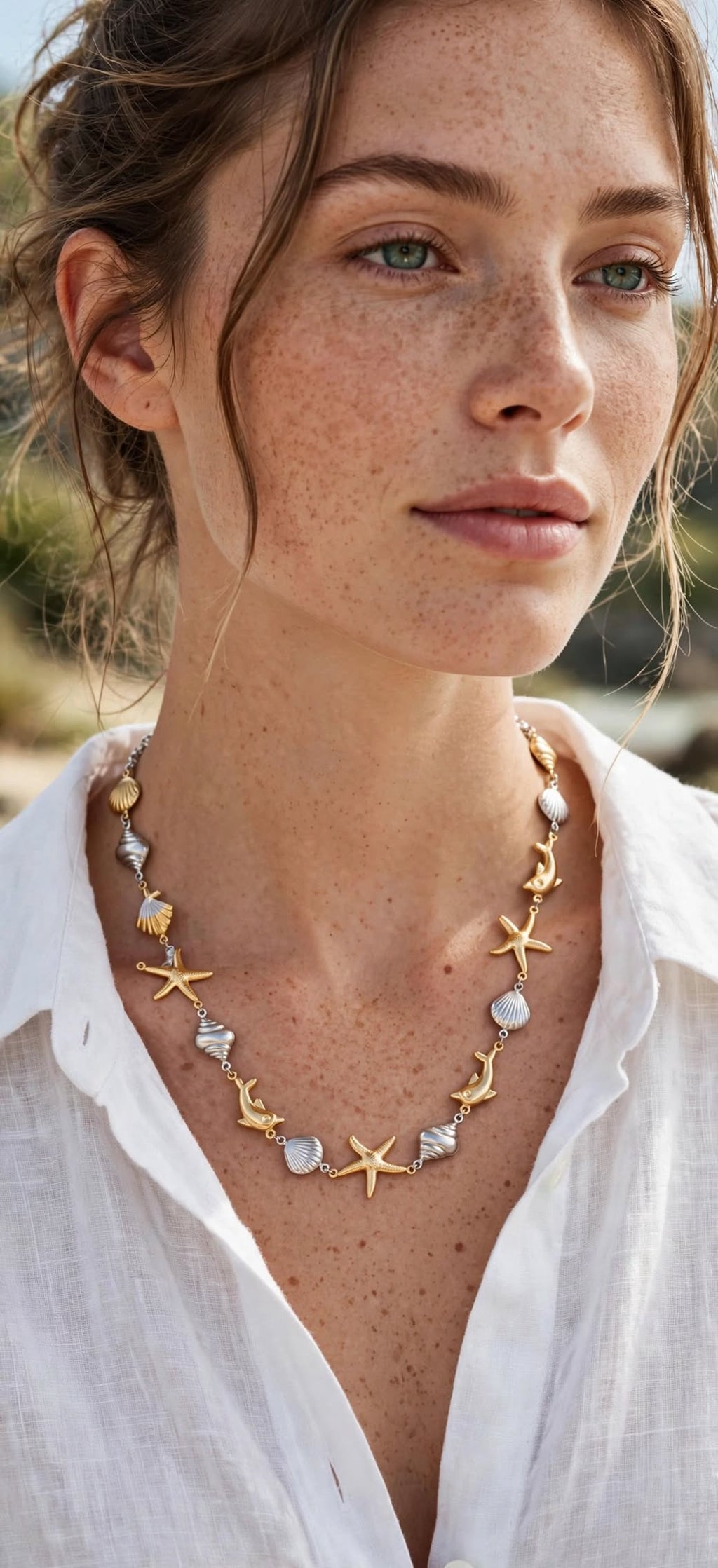 Collier Giulia- Acier inoxydable-Doré+Argenté-BisouBijoux
