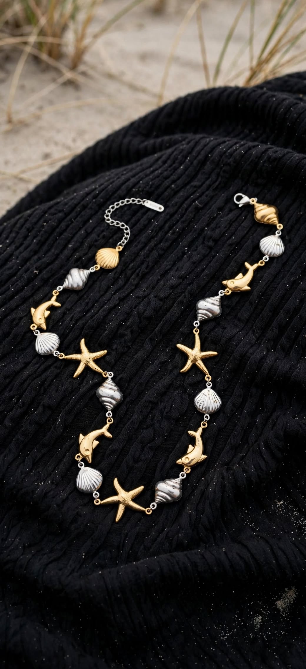 Collier Giulia- Acier inoxydable-Doré+Argenté-BisouBijoux
