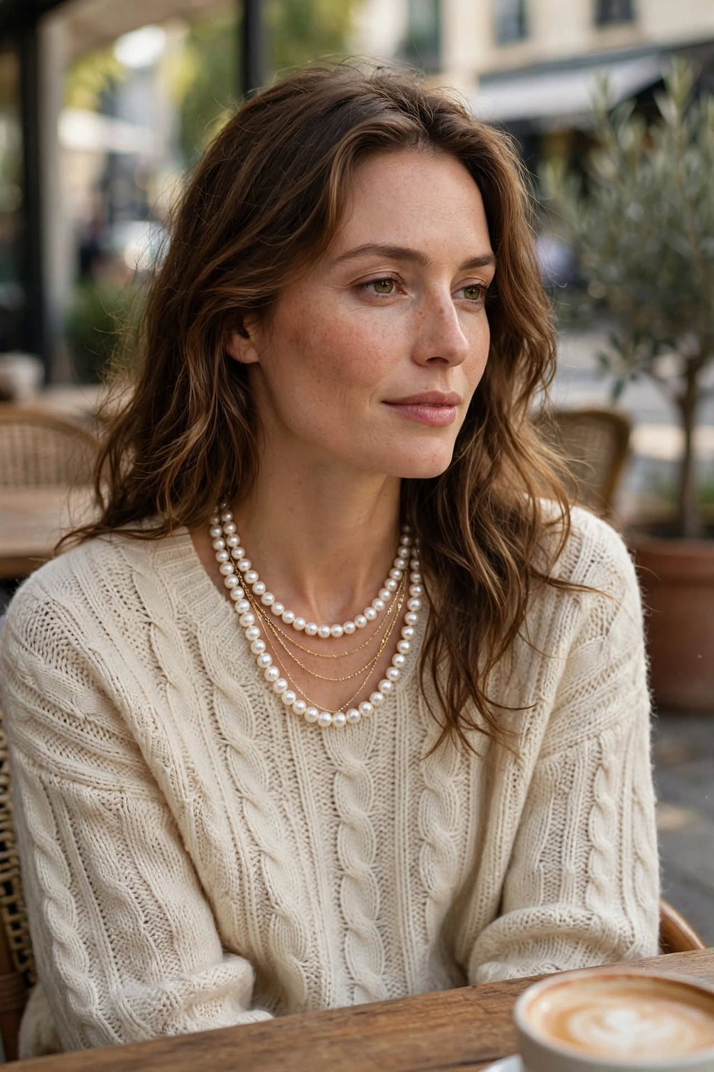 Collier Perles Blanches 6mm Doré | Acier Inoxydable Élégant | BisouBijoux