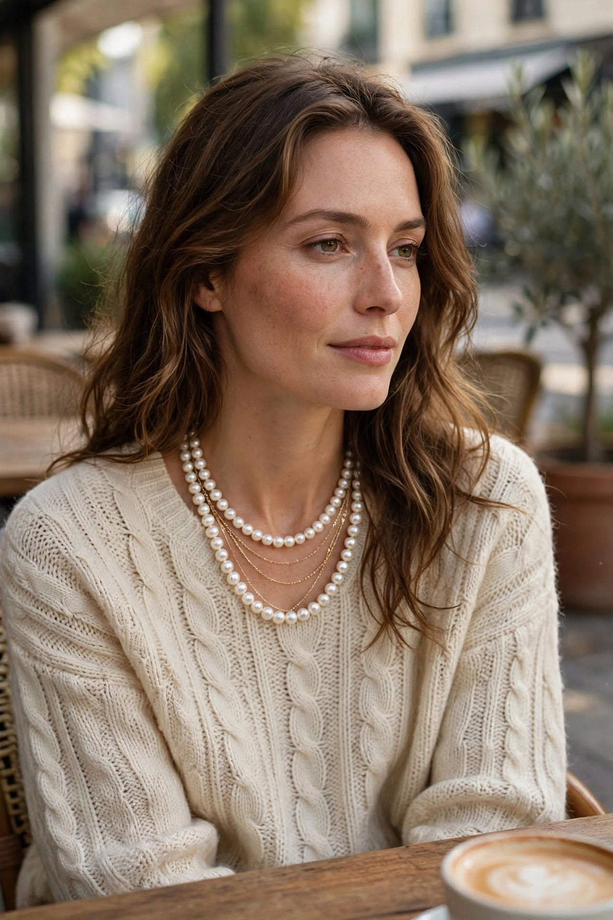 Collier Perles Blanches 6mm Doré | Acier Inoxydable Élégant | BisouBijoux