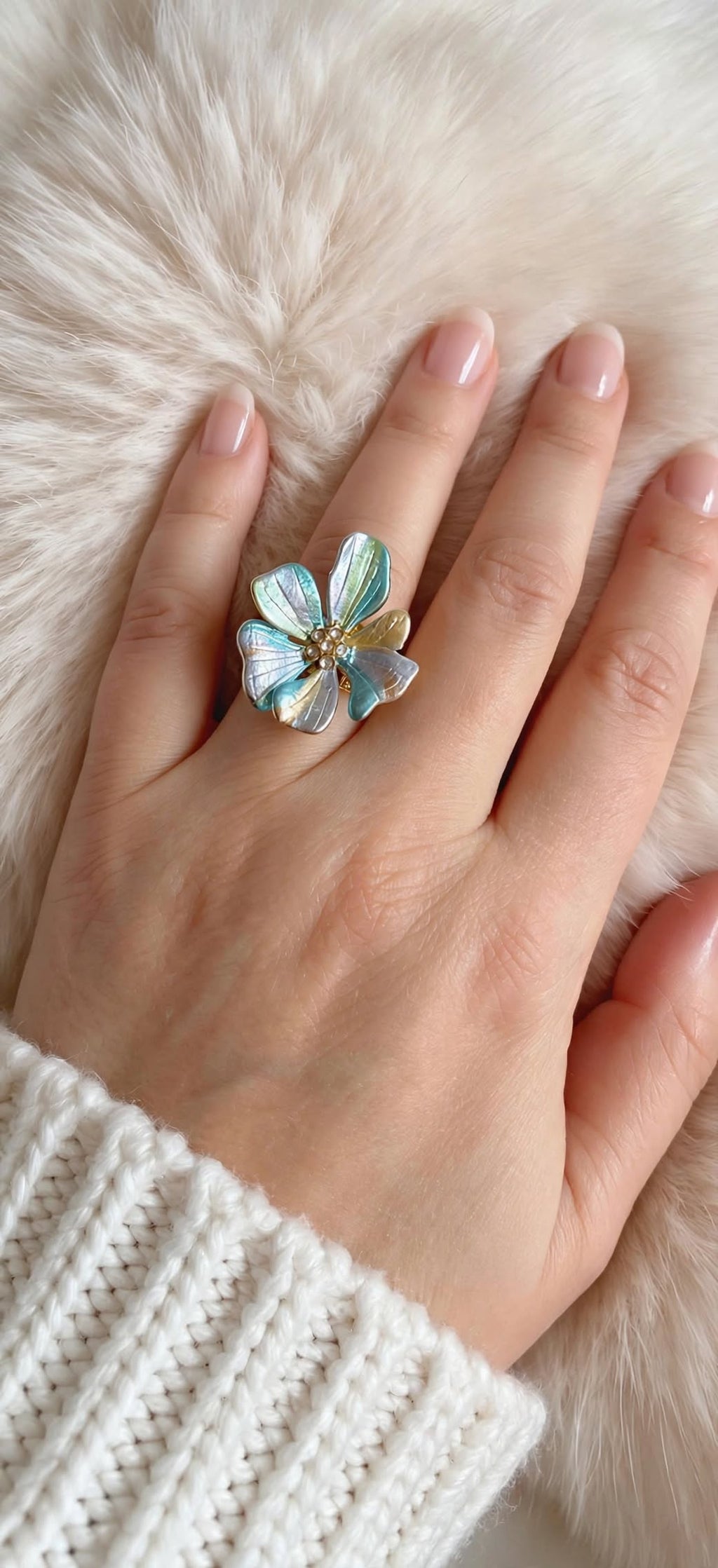 Bague Flora -Acier inoxydable | BisouBijoux