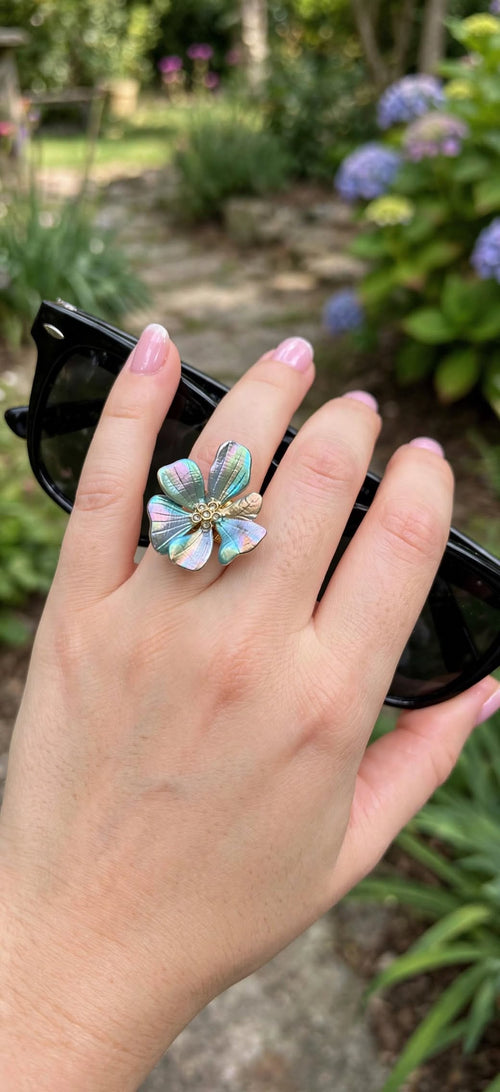 Bague Flora -Acier inoxydable | BisouBijoux