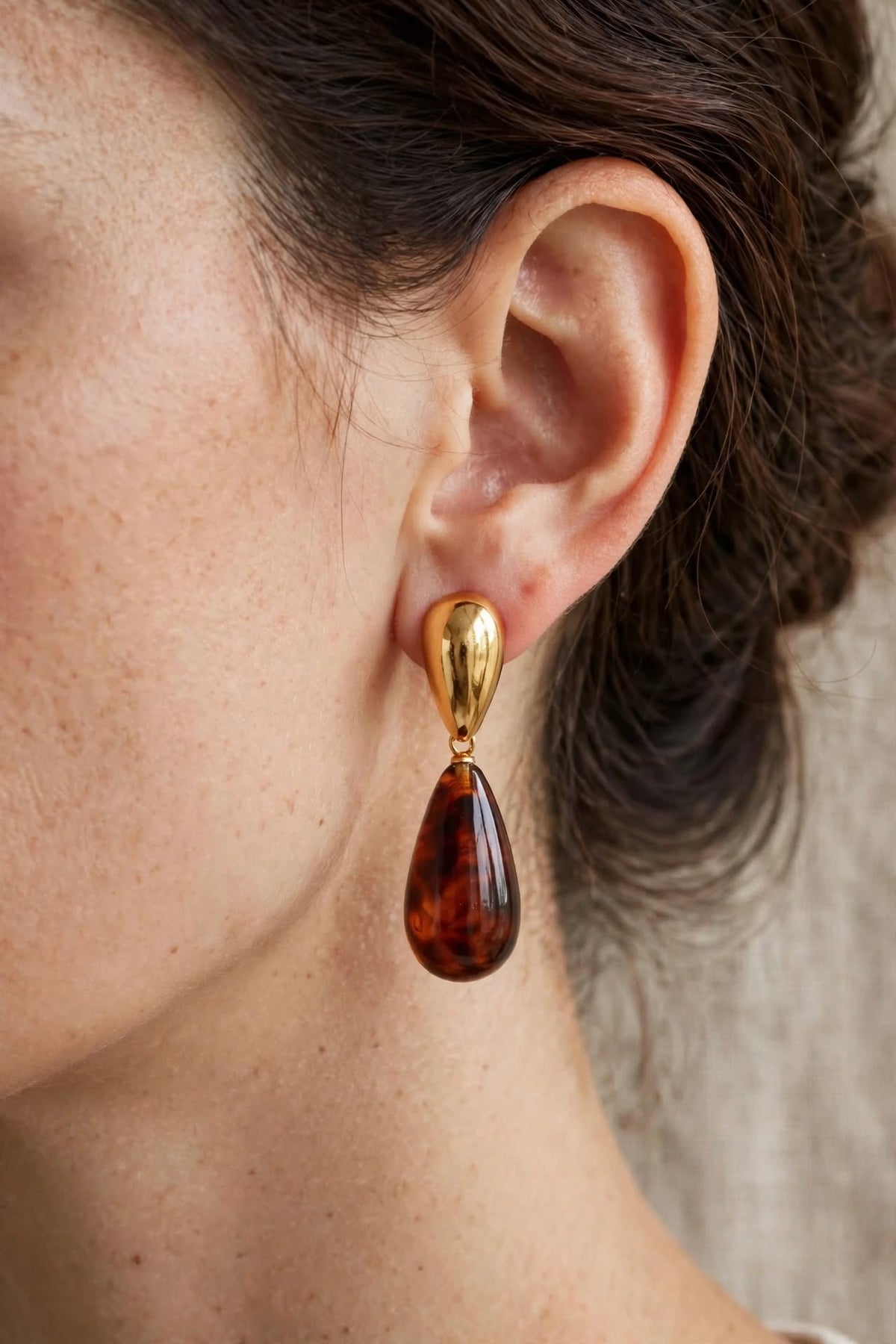 Boucles d’oreilles Sonia -Résine et Acier inoxydable -|BisouBijoux
