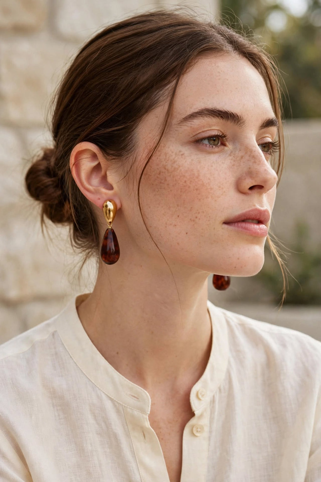 Boucles d’oreilles Sonia -Résine et Acier inoxydable -|BisouBijoux