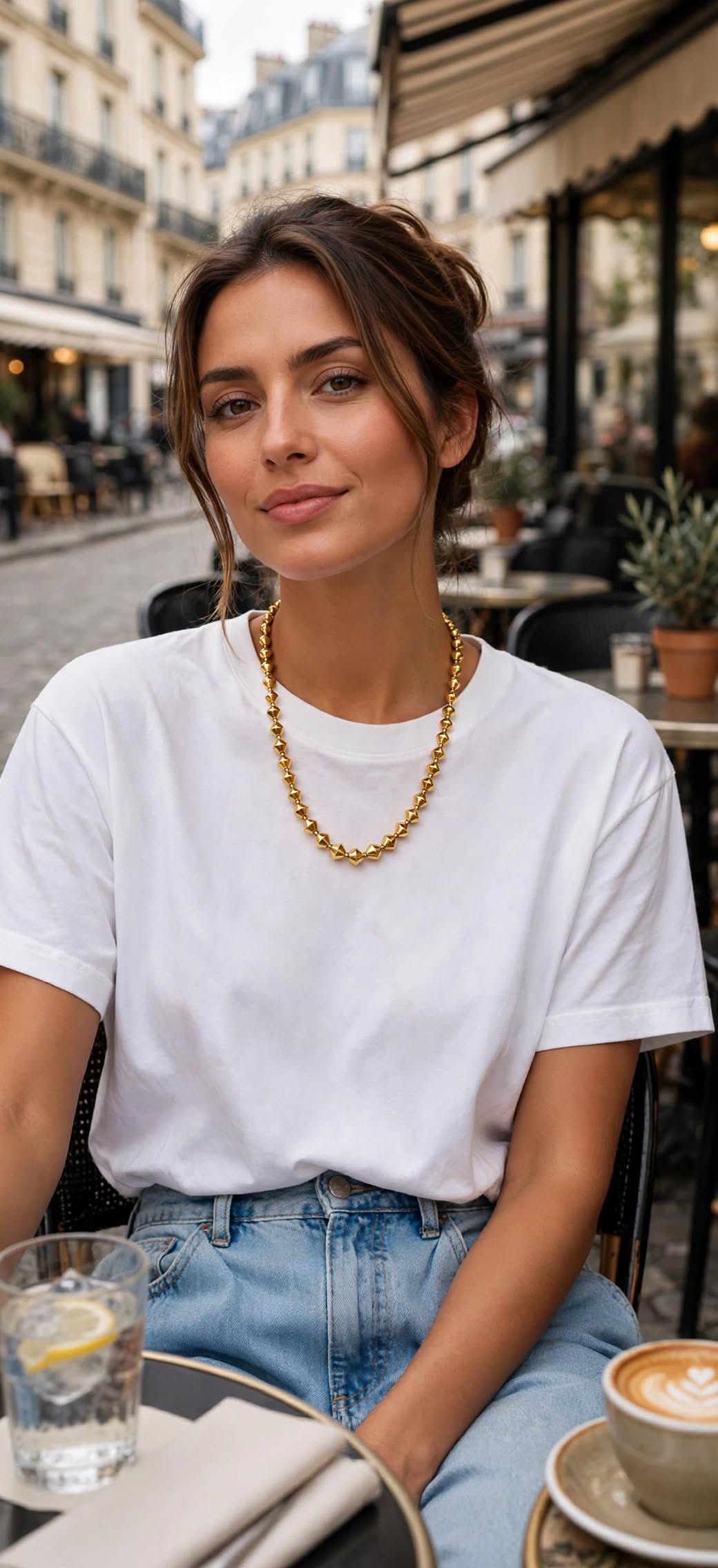 COLLIER  Sophie EN ACIER INOXYDABLE DORE