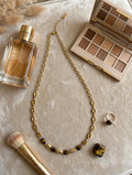 Collier Diane -Acier inoxydable et Pierre naturelle -Œil de tigre